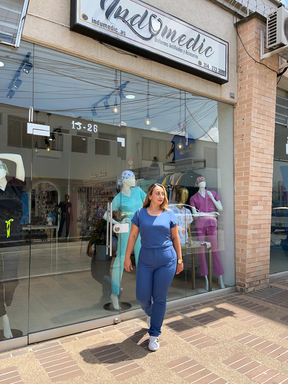 UNIFORME ATENEA AZUL NAVY SEMI BOLEROS