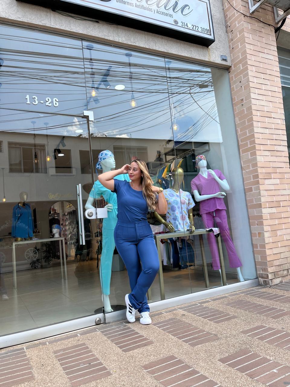 UNIFORME ATENEA AZUL NAVY SEMI BOLEROS