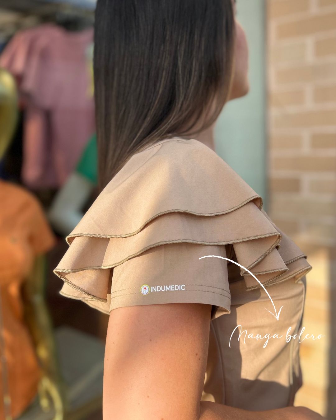 UNIFORME ATENEA COLOR NUDE O BEIGE DE BOLEROS