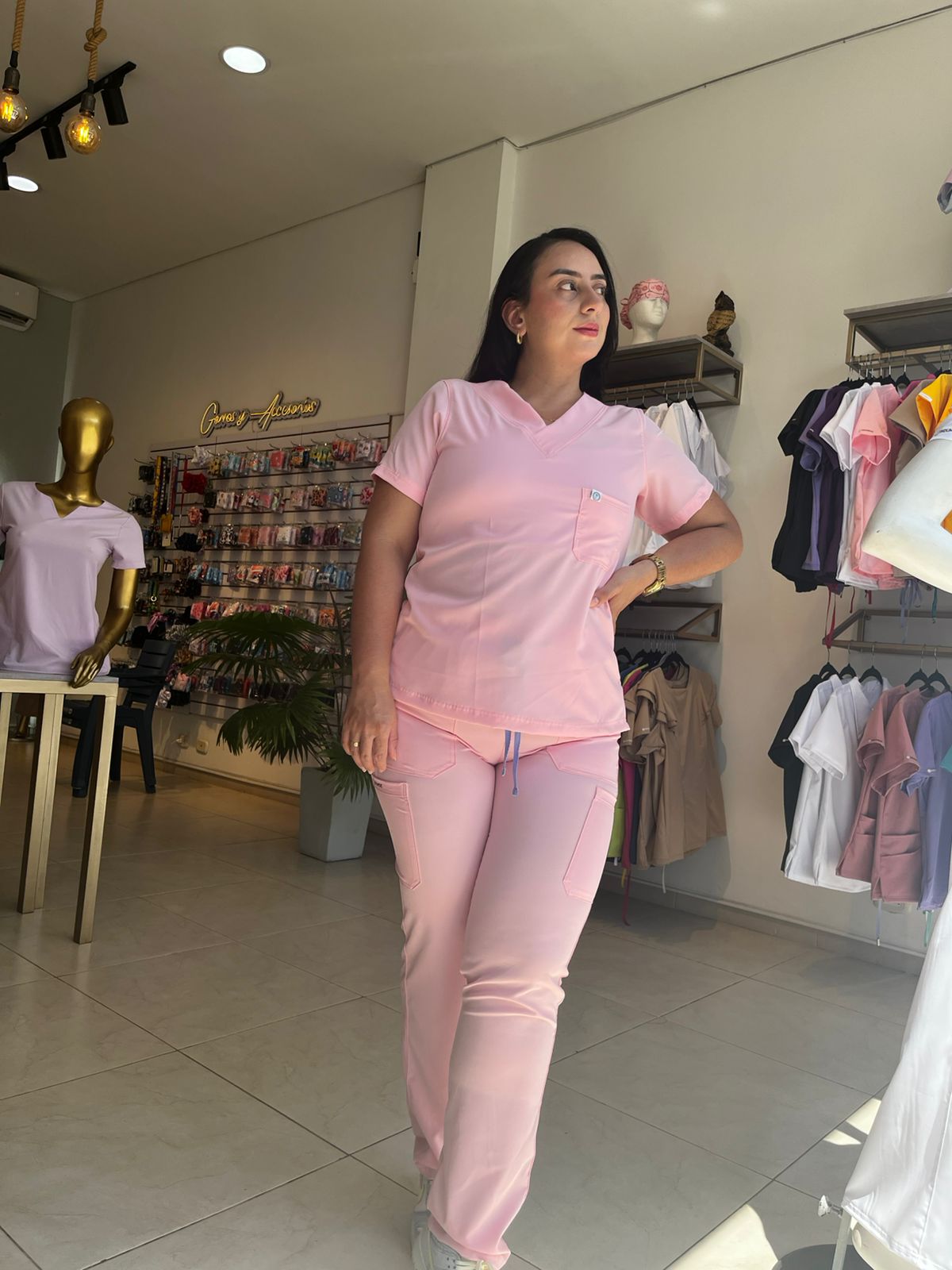 UNIFORME BOTA RECTA Y JOGGER ROSA BABY