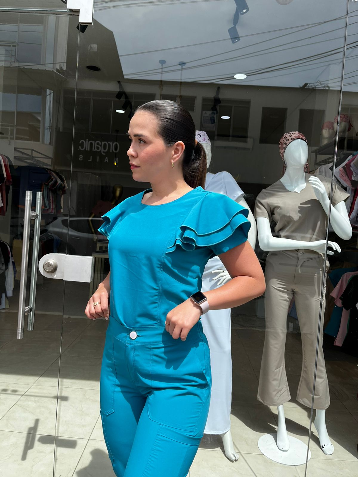 UNIFORME ATENEA VERDE AZULADO BOLEROS